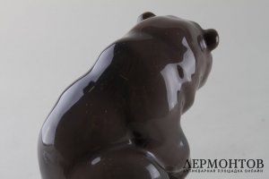 Медведь. Фарфор, роспись. Германия, Rosenthal, G. Schliep, 1924