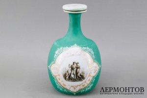 Штоф, графин с античной сценой. Стекло, роспись. Европа, 1860-70е гг.