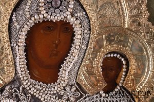 Икона "Богоматерь Одигитрия". Россия, сер. 19 в. Дерево, левкас, темпера. 
