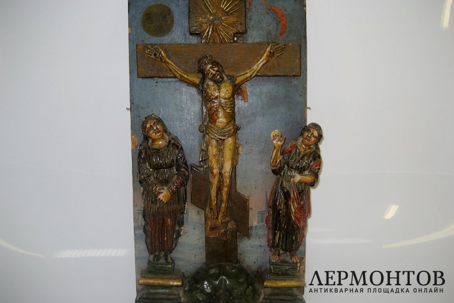 Икона. Дерево, резьба, ручная роспись. Россия, XIX век. 