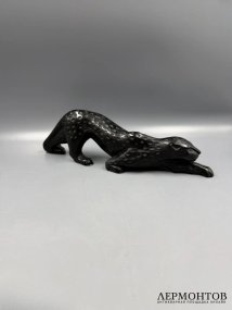 Скульптура «Пантера Zeila», чёрная. Хрусталь, Lalique, Франция