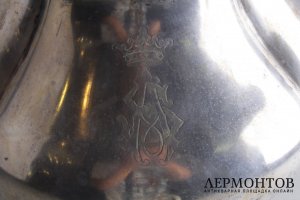 Самовар Цветы. Александр Кач. Мельхиор, кость. Российская империя, XIX в.