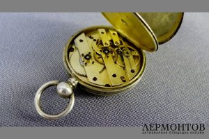 Дамские карманные часы. Серебро 800. Европа. Первая половина XIX века.   