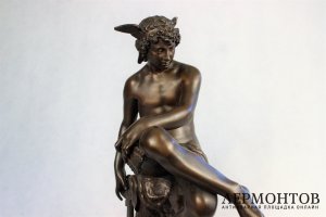 Скульптура. Гермес на отдыхе. Бронза Marius Montagne. Франция