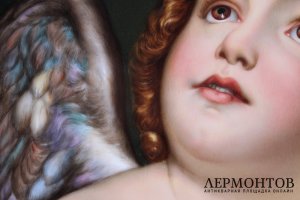 Пласт Амур, оттачивающий стрелу. Фарфор, живопись. Австрия. Anton Raphael Mengs