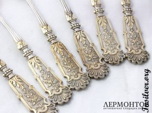 Набор чайных ложек. Серебро 800. Германия
