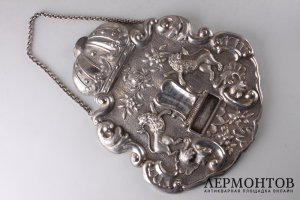 Тас. Щит для Торы. Серебро 13 лот. Австрия. XIX век.