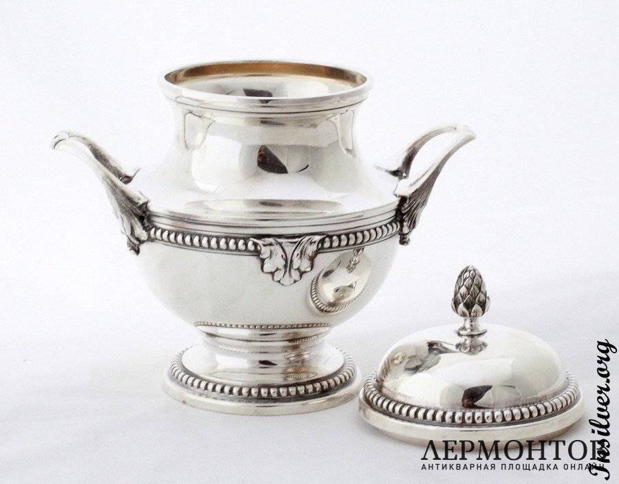 Сахарница. Серебро 950. Франция
