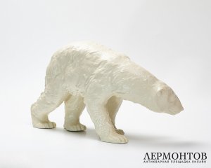 Статуэтка «Белый медведь». Фарфор, Schaubach-Kunst, Германия, 1926–1953 годы