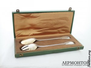 Салатная пара Puiforcat. Серебро 950. Франция