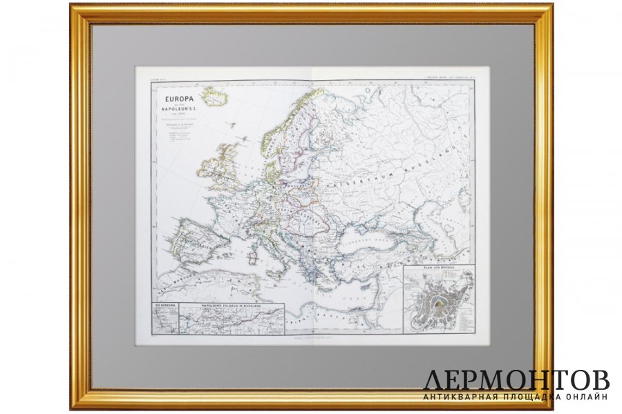 Европа и Русская кампания Наполеонa 1812 года. План Москвы 1810 года. Шпpунер