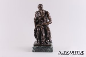 Скульптура Моисей. Франция, 19 век. Бронза, мрамор.