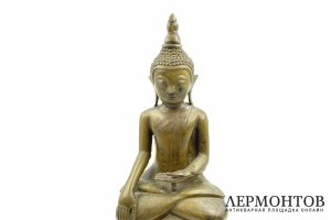 Скульптура Будда. Юго-Восточная Азия, Бирма, 20 век. Бронза, литье, патинирование.