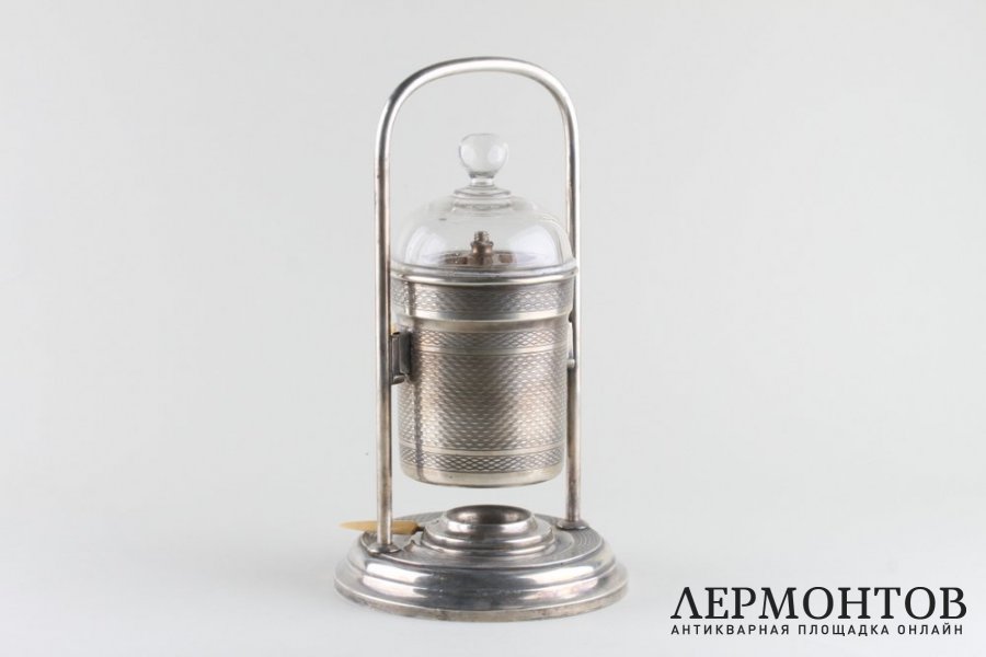 Кофеварка. Варшава. Мельхиор, посеребрение, Российская империя.
