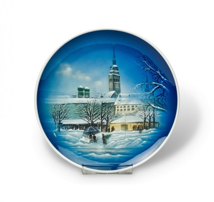 Тарелка настенная «Рождество в Мюнхене 1965». Фарфор, Rosenthal, Германия