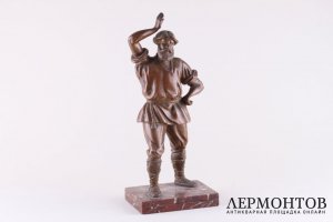 Скульптура Пляшущий мужик. Бронза. Россия, кон.19-нач. 20 века.