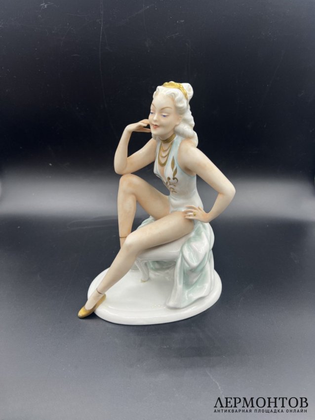 Статуэтка «Балерина». Фарфор, роспись, Unterweissbach, Германия, 1950–1960-е годы