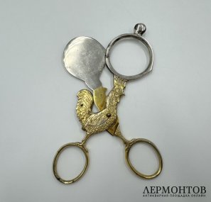 Антикварные ножницы для яиц в виде петушка. Зап. Европа, 1 пол. 20 века.