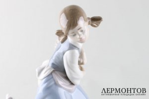 Статуэтка Озорной щенок. Фарфор, роспись. Испания, Lladro, 1977-84