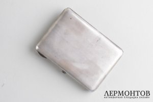 Портсигар в стиле Модерн. Тамара и Демон. Москва, 1908-1917 гг. Серебро 84 пробы.