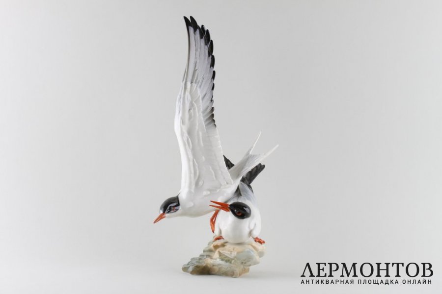Статуэтка Морские ласточки, полярные крачки. Фарфор.  Hutschenreuther, 1950-е гг.
