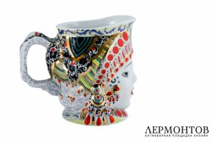 Кружка Молоко по модели Данько. ЛФЗ, 1960-е гг. Фарфор.