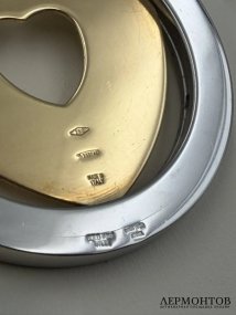 Кулон «Tondo Heart». Жёлтое золото 750 пробы, сталь, Bvlgari, Италия
