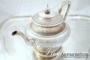Чайник из сервиза Hugo. Серебро 950. Франция 