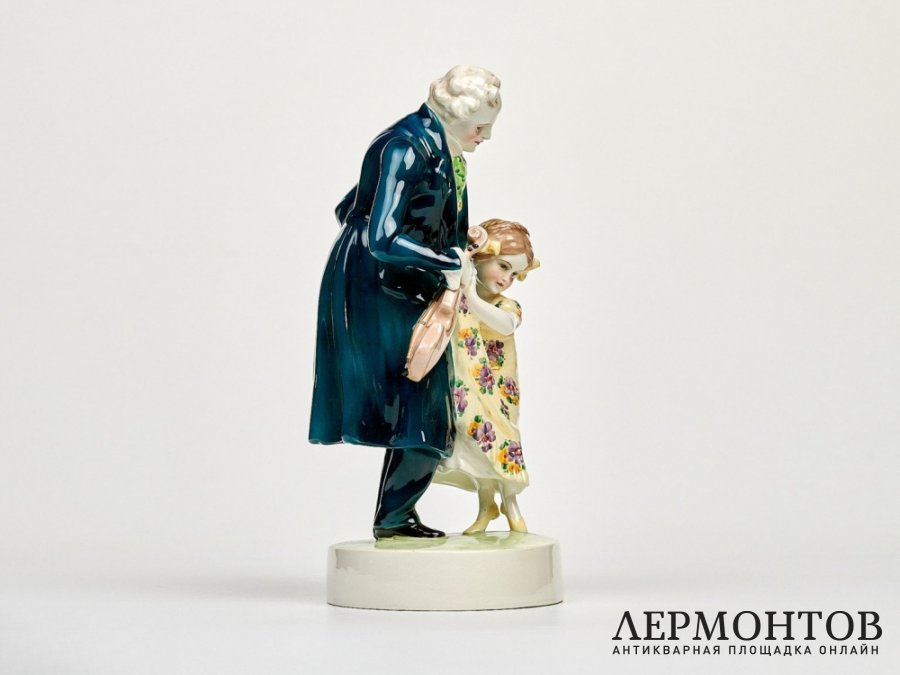 Статуэтка «Урок танцев». Фаянс, Goldscheider, Австрия, 1915–1916 годы