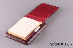 Блокнот настольный с ручкой. Серебро 875. СССР, 1927-1955 гг.