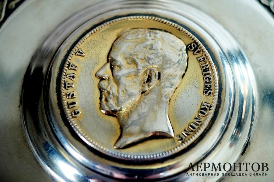 Декоративная кружка. Серебро 800. Швеция, XIX век.