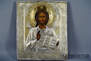 Господь Вседержитель. Дерево, темпера, бронза. Россия, XIX век.