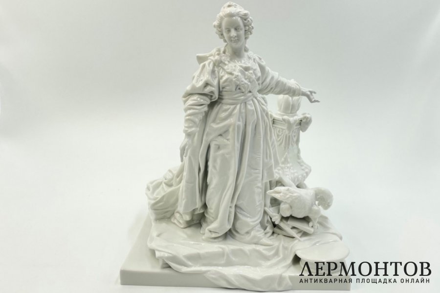 Статуэтка Императрица Екатерина II. Зап. Европа, А. Марсеру, рубеж 19-20 вв. Фарфор. 