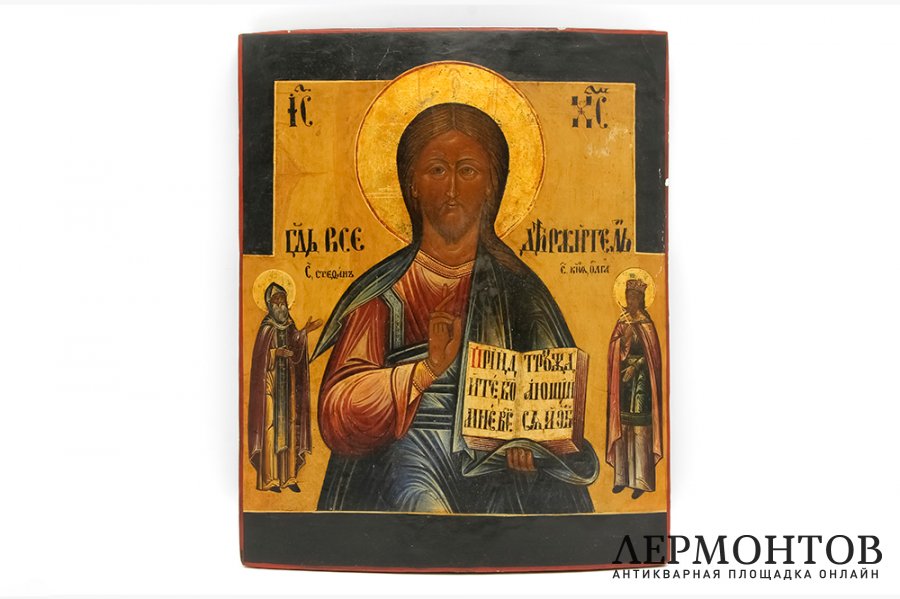 Икона. Господь Вседержитель с предстоящими. Россия, кон. XIX - нач. XX вв. Темпера.