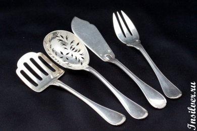 Набор для закусок Henin et Cie. Серебро 950. Франция