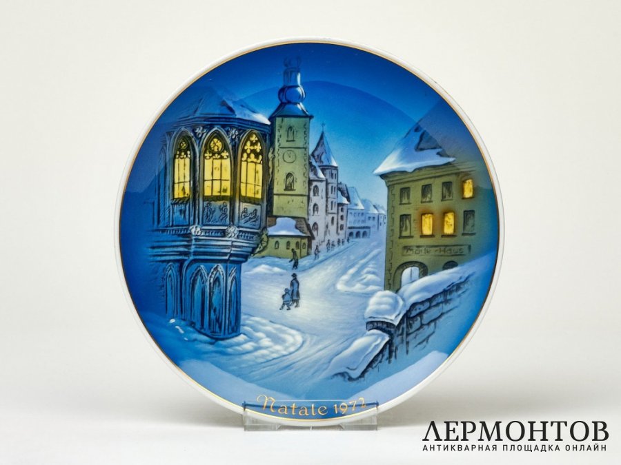 Тарелка настенная «Рождество во Франконии 1972». Фарфор, Rosenthal, Германия
