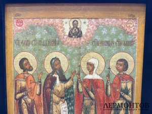 Икона Св. Илия, Параскева Пятница, Флор, Лавр. Кон. 17 - нач. 18 века. Экспертиза.