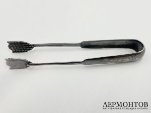 Щипцы для сахара. Россия, 19 век. Серебро 84 пробы.