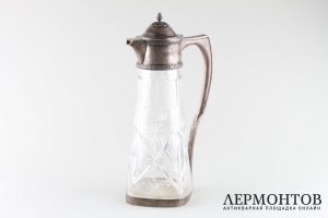 Графин для морса или воды в ст. неоклассика. Фирма Братьев Грачевых. Серебро 84 пробы