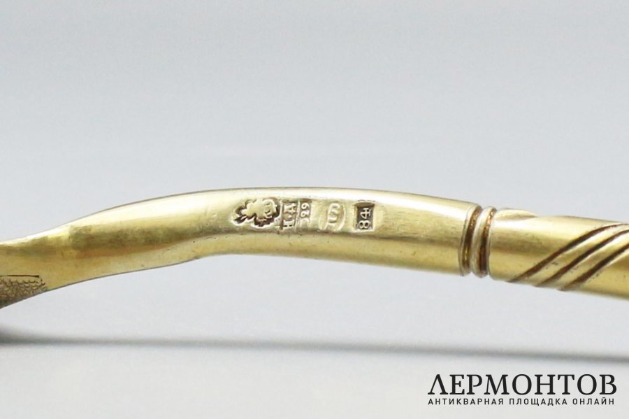Ложка для меда или варенья. Россия, Москва, 1829 год. Серебро 84 пробы, чернь.