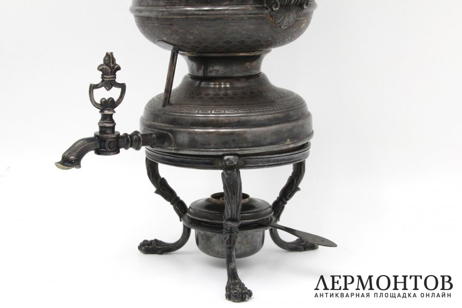 Самовар с орнаментом. Серебрение. Российская империя, Norblin, 1872-1882 