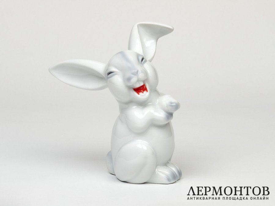 Статуэтка «Заяц». Фарфор, Rosenthal, Германия, 1960 год