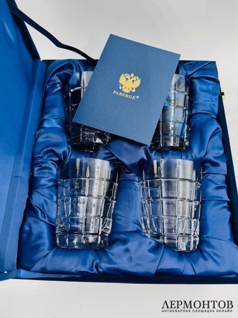 Набор для виски «Metropolitan». Хрусталь, Faberge, Франция, 1990-е годы