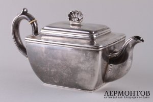 Чайник заварочный. Wiberg. Серебро 84 пробы. Российская империя, 1852 год.