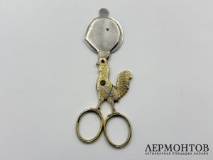 Антикварные ножницы для яиц в виде петушка. Зап. Европа, 1 пол. 20 века.