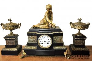 Каминные бронзовые часы Lepine. Раритет. Франция