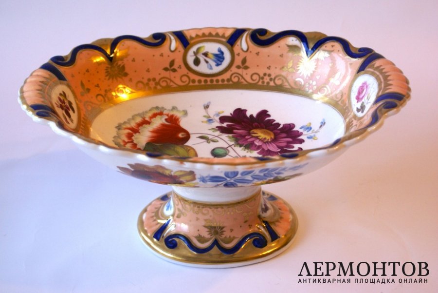 Фарфоровая сервировочная ваза. Англия, Ridgway, 1820е гг