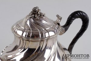 Чайный сервиз Leon Lapar в стиле рококо. Серебро 950 пробы. Франция, XIX в.