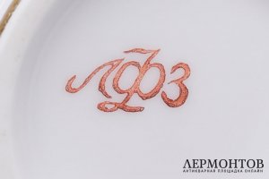 2 кофейные пары, Кремлевский сервиз. Фарфор. СССР, ЛФЗ, 1960-70е гг.