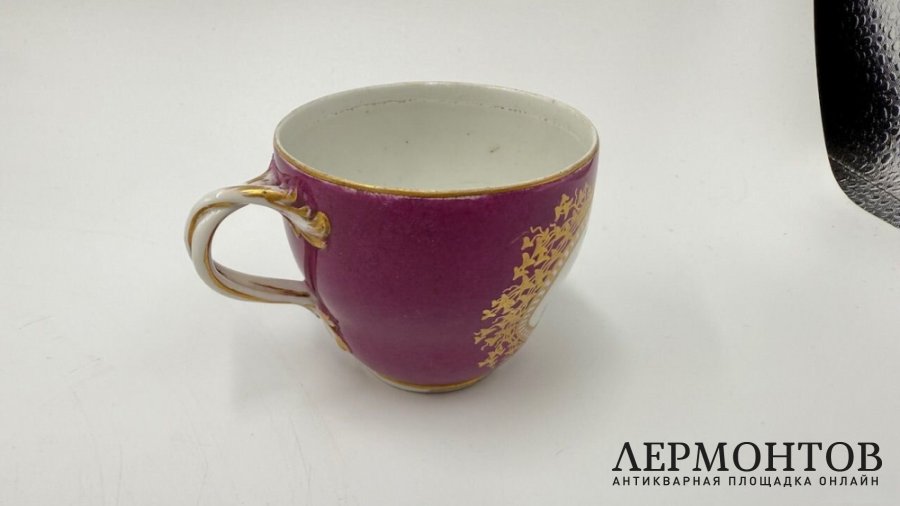 Чашка с галантной сценой. Meissen, 18 век. Фарфор, роспись.